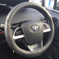 Dottyステアリングカバー キャメル/ブラックステッチ